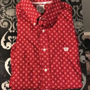 CINCH long sleeve red shirt large